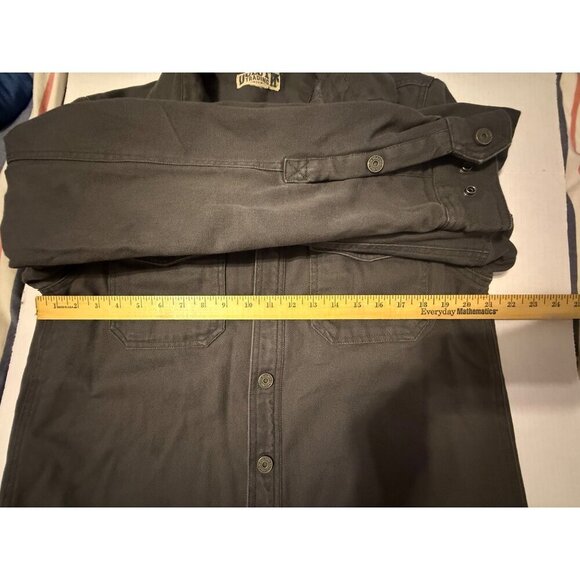 Duluth Trading Co. Jacket Gray Snap Button Fleece Lined Barn Coat Mens S/M - Picture 13 of 16
